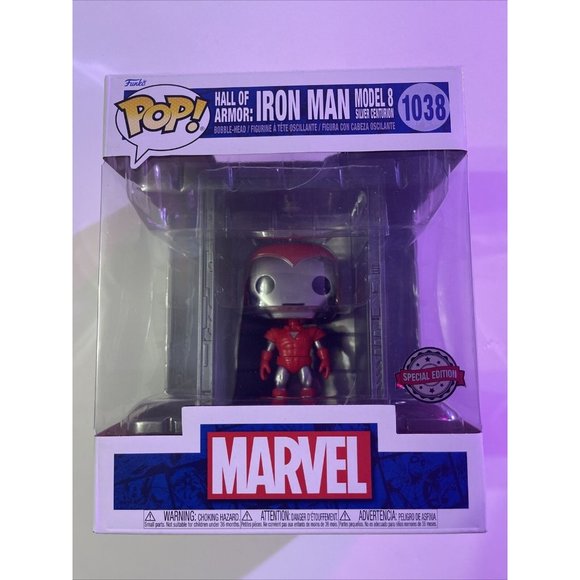 Funko Pop! Hall of Armor #1038 Iron Man Model 8 Silver Centurion Special Edition - Picture 4 of 10